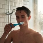 Is brushing in shower okay?